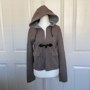 Lorena Antoniazzi Taupe Hooded Utility Jacket